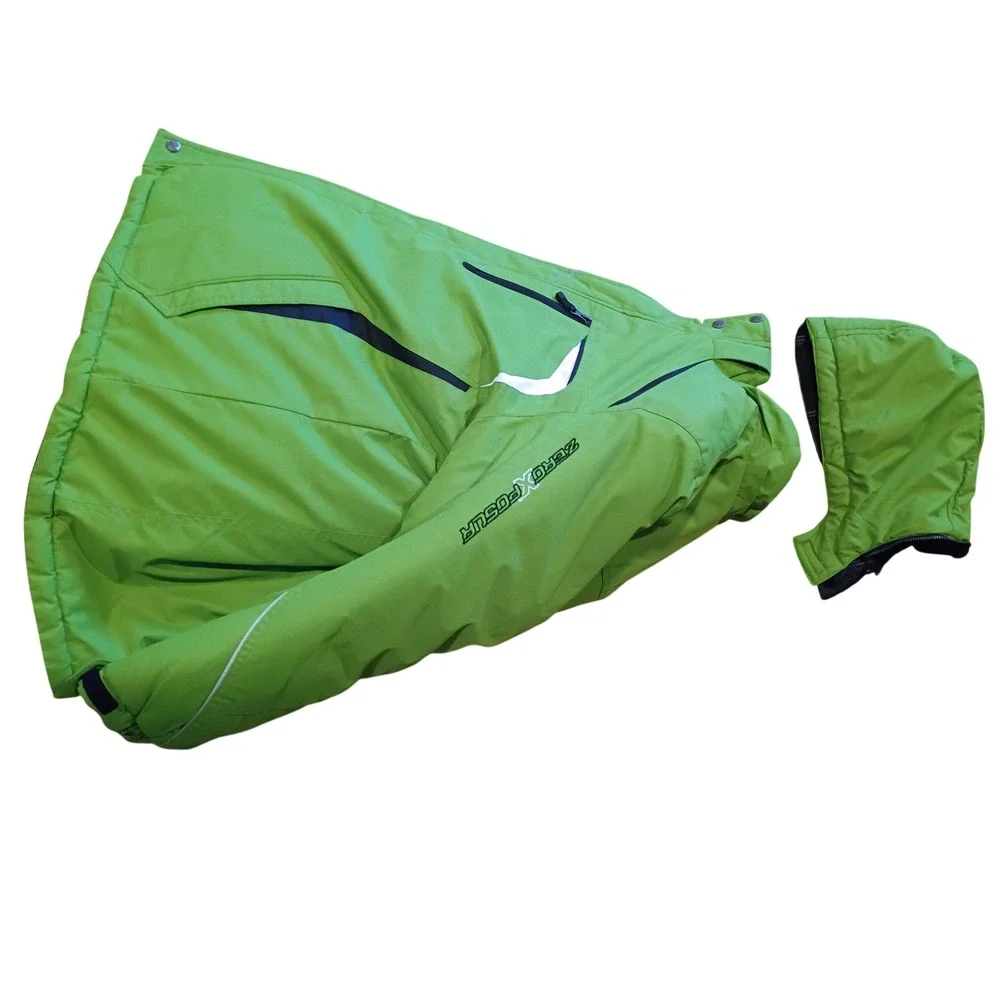 ZeroXposur Boys XL 18/20 Lime Green Winter Ski Jacket Detachable Hood A54104
